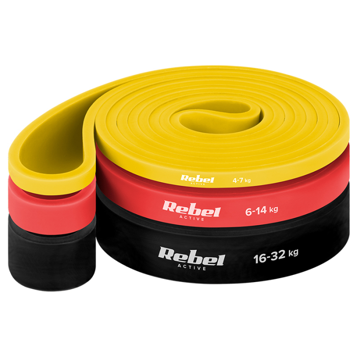 SET 3 BENZI ELASTICE POWER BAND 4-32KG REBEL ACTIVE [2]