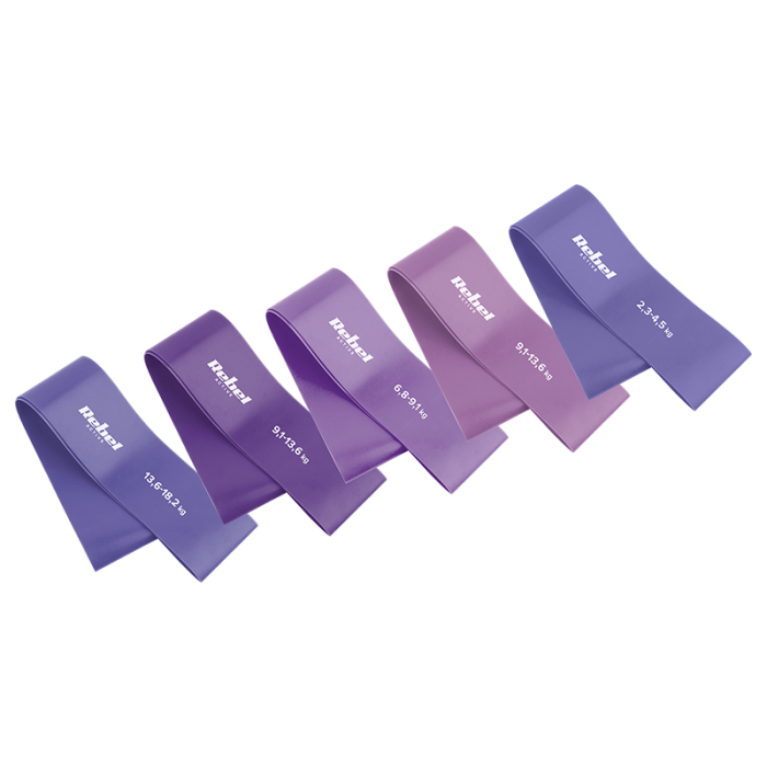 SET 5 BENZI ELASTICE LATEX MINI BAND 2-18KG REBEL ACTIV [2]