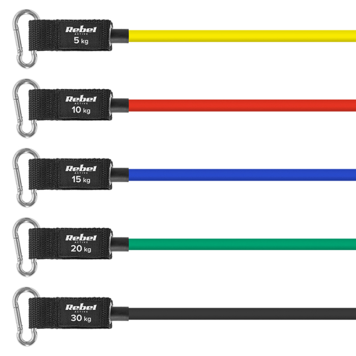 SET 5 BENZI REZISTENTA POWER TUBE 5-30KG REBEL ACTIVE [9]