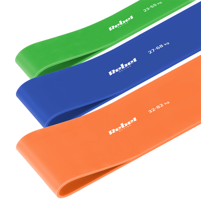 SET 7 BENZI ELASTICE POWER BAND 4-82KG REBEL ACTIVE [8]