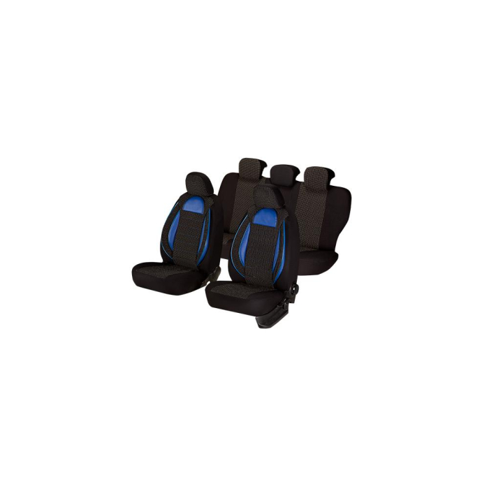 SET HUSE SCAUN RACING NEGRU - ALBASTRU [2]