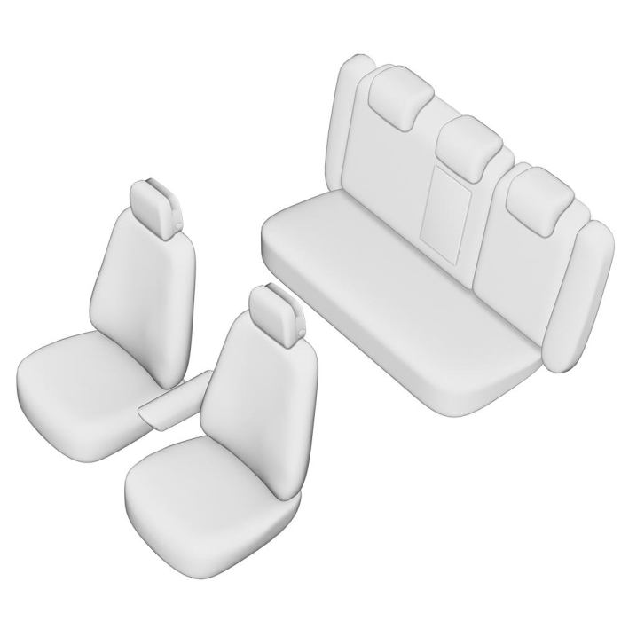 SET HUSE SCAUN UMBRELLA PENTRU AUDI A-4 (B8) 2007-2016 (BANCHETA FRACTIONATA) CU TETIERE FATA PARTIAL PLASTIC. TETIERE SPATE IN FORMA DE L [2]