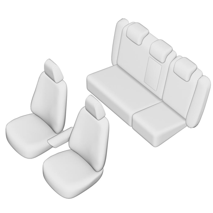SET HUSE SCAUN UMBRELLA PENTRU VW PASSAT B6 VARIANT 2005-2011 (BANCHETA FRACTIONATA) CU TETIERELE SPATE IN FORMA DE L [2]