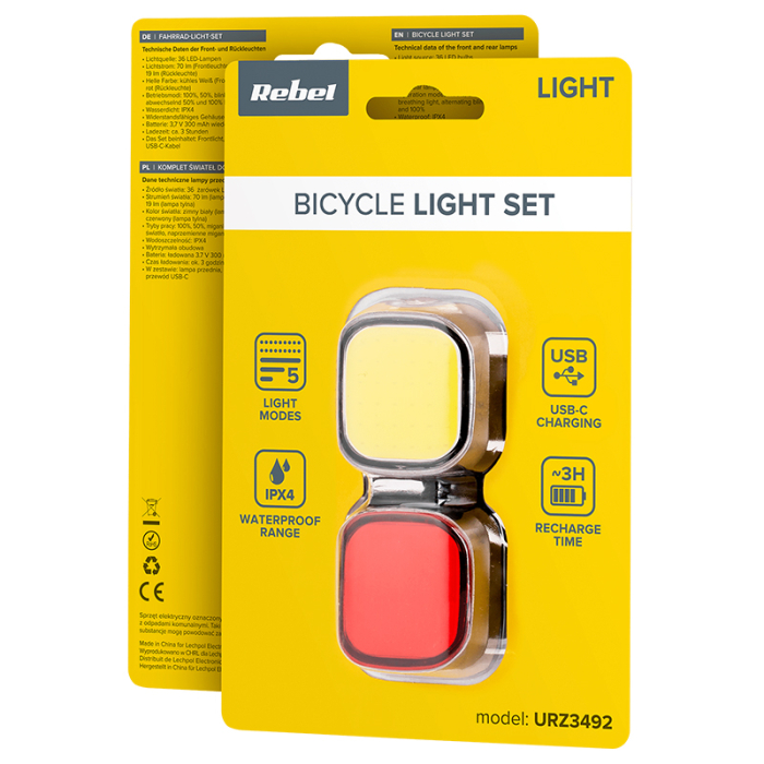 SET ILUMINAT BICICLETA FATA SPATE USB [5]