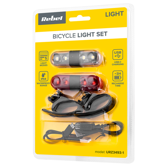 SET ILUMINAT BICICLETA FATA SPATE USB [5]