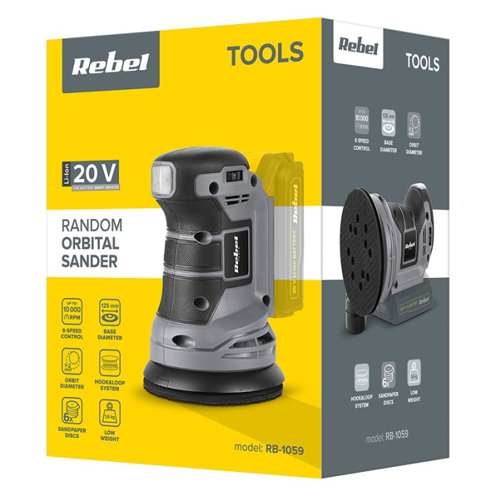 SLEFUITOR ORBITAL 20V FARA ACUMULATOR REBEL [5]