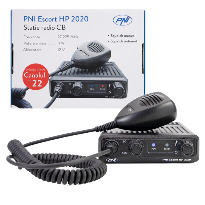 STATIE RADIO CB PNI ESCORT HP 2020, CU UN SINGUR CANAL, 4W, FM, 12V, FARA ZGOMOT [13]