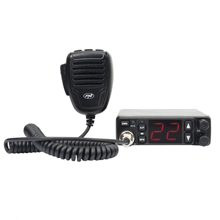STATIE RADIO CB PNI ESCORT HP 5500, MULTISTANDARD, 4W, AM-FM, 12V/24V, ASQ, RF GAIN, MUFA DE BRICHETA INCLUSA [18]