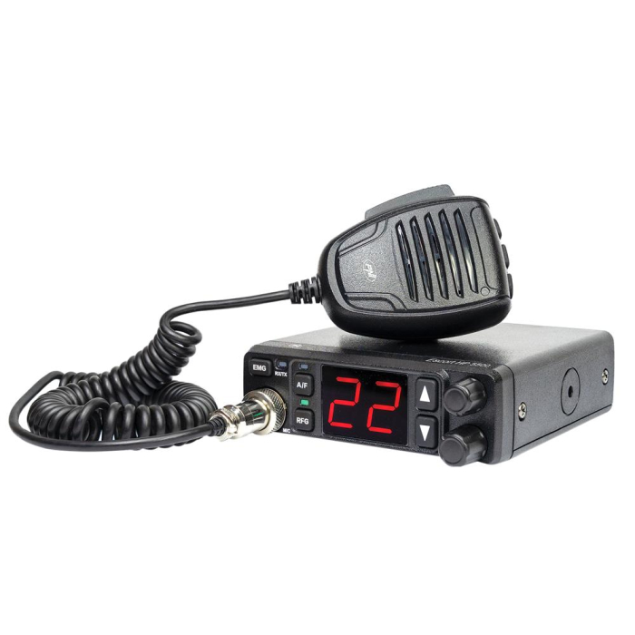 STATIE RADIO CB PNI ESCORT HP 5500, MULTISTANDARD, 4W, AM-FM, 12V/24V, ASQ, RF GAIN, MUFA DE BRICHETA INCLUSA [15]