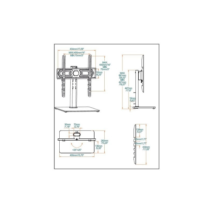SUPORT LCD 32 - 55 INCH 40 KG [10]