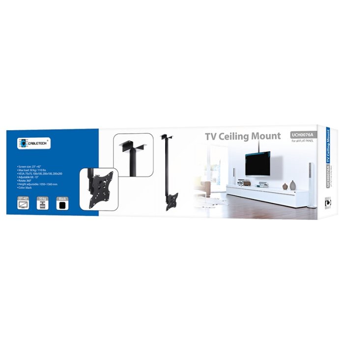 SUPORT LCD PRINDERE PLAFON NEGRU [4]