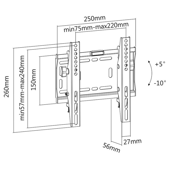 SUPORT LED TV 23-42 INCH INCLINATIE VERTICALA [9]