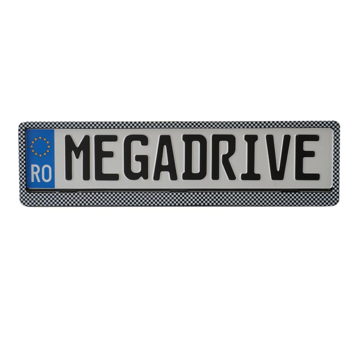 SUPORT NUMAR INMATRICULARE MEGA DRIVE CARBON SET 2 BUC [4]