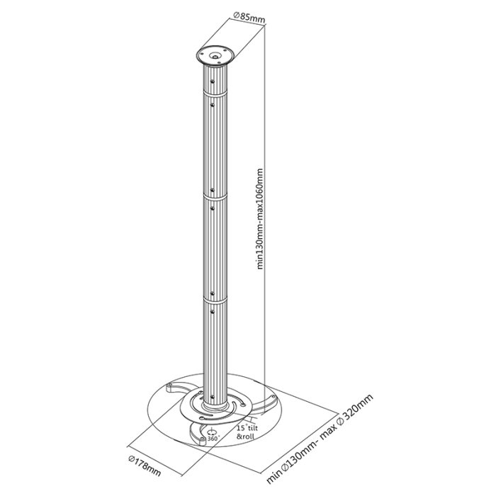 SUPORT PROIECTOR DE TAVAN [7]