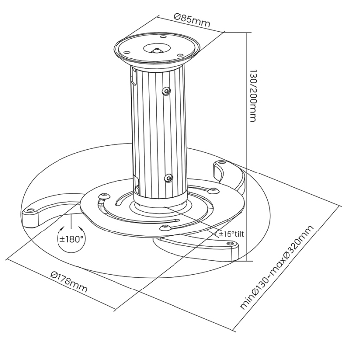 SUPORT PROIECTOR DE TAVAN [6]