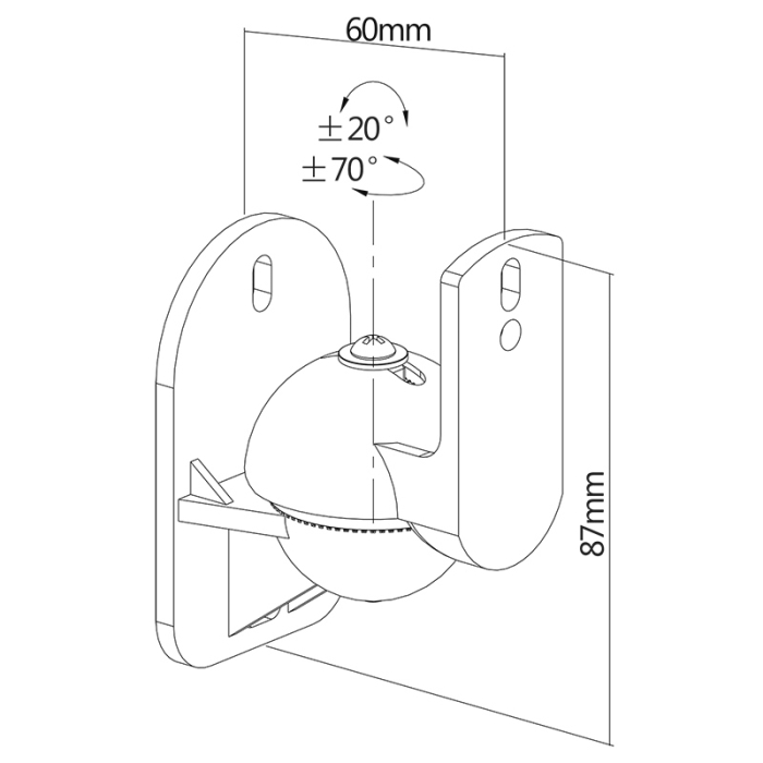 SUPORT SATELITI MAX 3.5KG SET 2BUC [7]