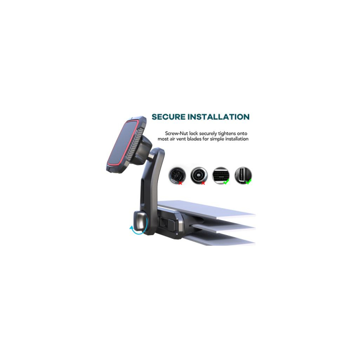 SUPORT TELEFON MAGNETIC AUTO CU FIXARE IN GRILA DE VENTILATIE SI BRAT REGLABIL [6]