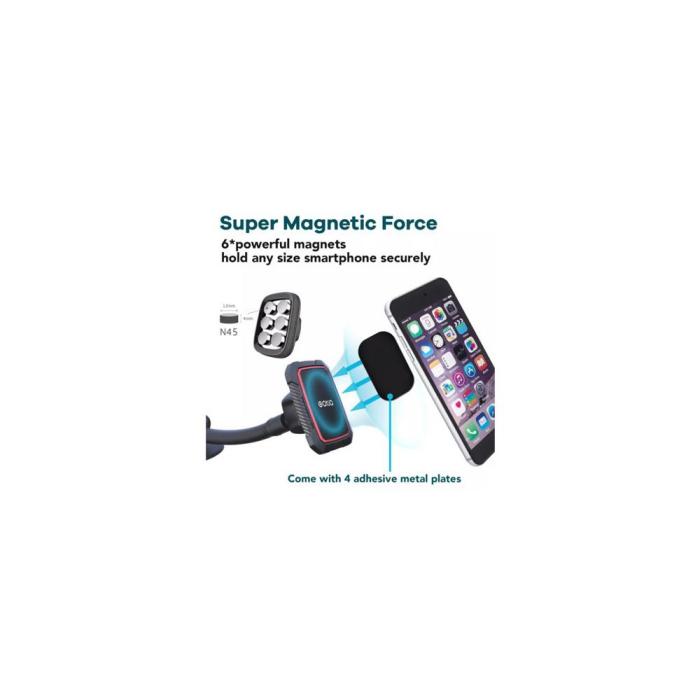 SUPORT TELEFON MAGNETIC AUTO CU FIXARE PE PARBRIZ CU VENTUZA [7]