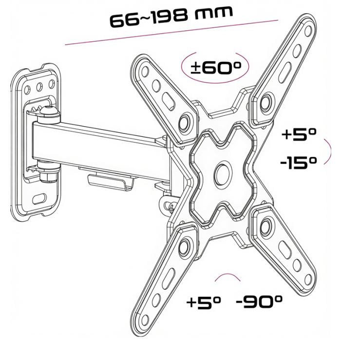 SUPORT TV UNIVERSAL 10-42 INCH 20KG [3]