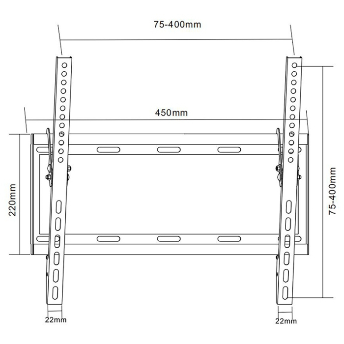 SUPORT UNIVERSAL LED TV 26 inch-55 inch CU INCLINARE [5]