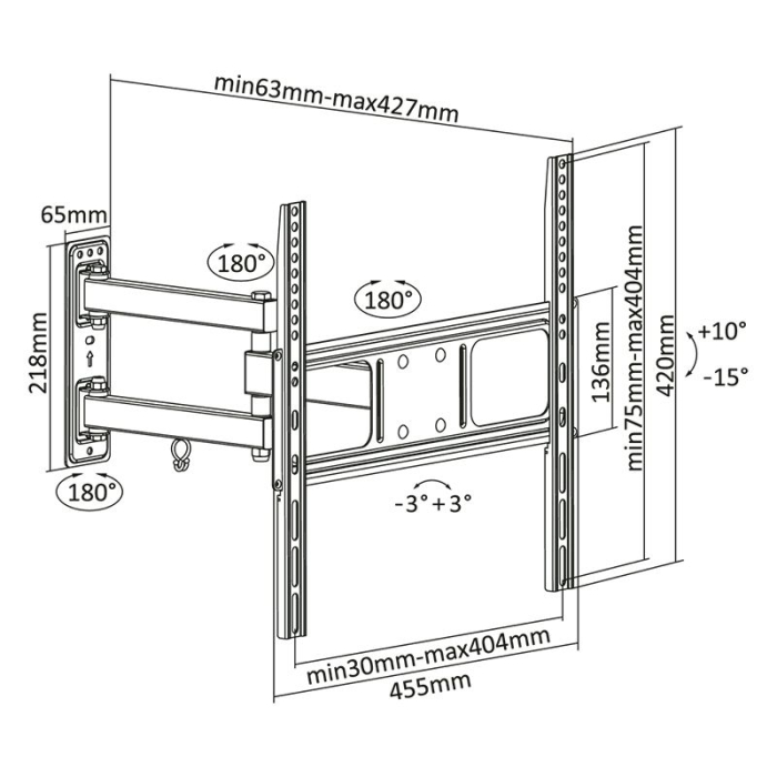 SUPORT UNIVERSAL LED TV 32 inch-55 inch KRUGER&MATZ [4]