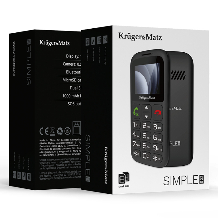 TELEFON GSM SENIORI BUTON SOS KRUGER&MATZ [11]
