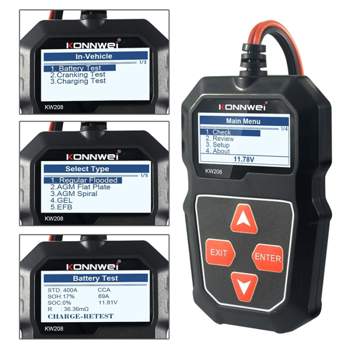 TESTER BATERII KW208 KONNWEI [3]