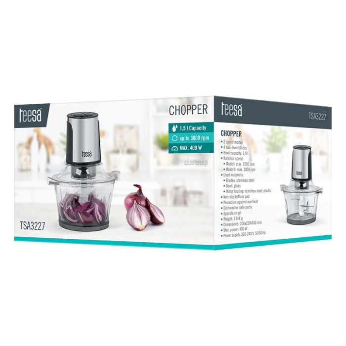 TOCATOR CHOPPER BOL STICLA 1.5L 400W TEESA [6]
