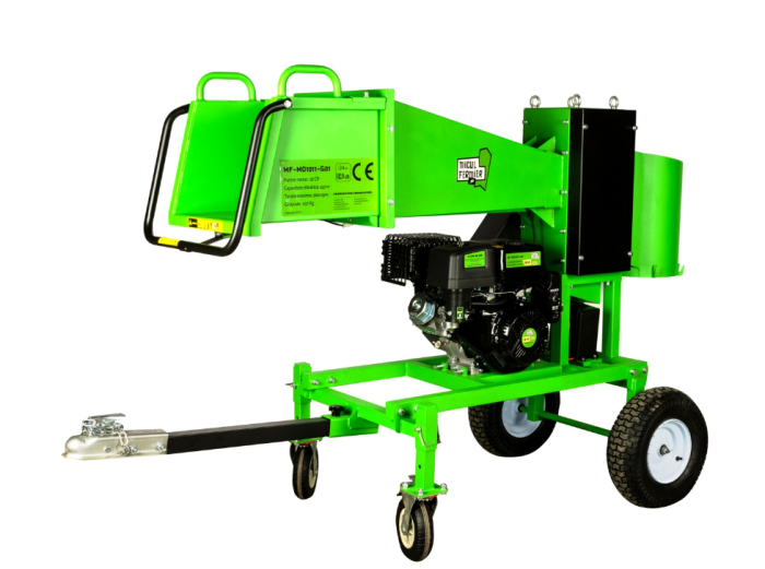 Tocator crengi Micul Fermier, motor benzina 18CP, diametru maxim de taiere Ø120mm, cu carlig de remorcare, pentru brichete [8]