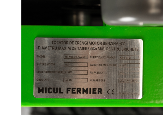 Tocator de crengi Micul Fermier, motor benzina 7CP, 80mm diametru maxim de taiere, pentru brichete [5]