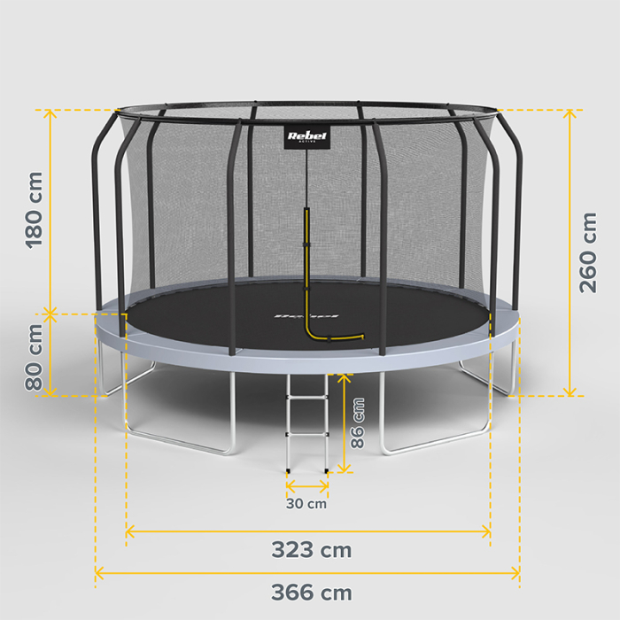 TRAMBULINA 12FT 366CM REBEL ACTIVE [6]