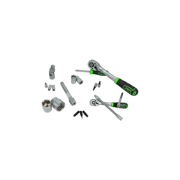 TRUSA DE TUBULARE HEXAGONALE CU 94 PIESE CU CLICHETI 1/2` SI 1/4` JBM [2]