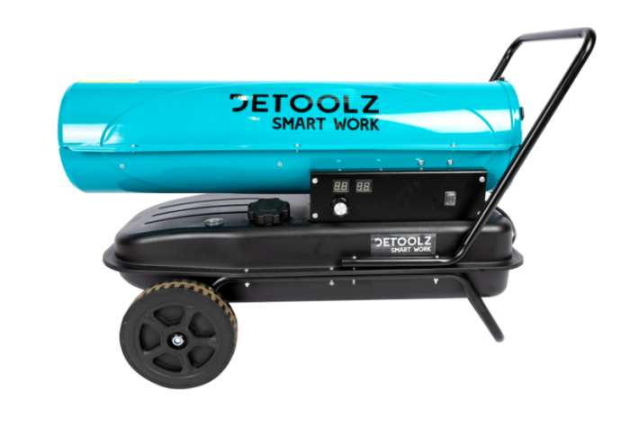 Tun de caldura pe motorina Detoolz DZ-EI1005-G01, 30kW, rezervor 35L, roti de transport [3]