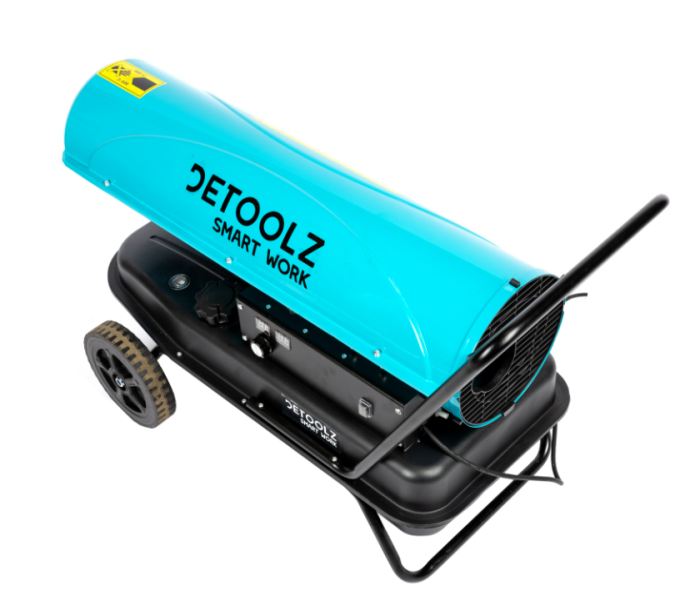 Tun de caldura pe motorina Detoolz DZ-EI1005-G01, 30kW, rezervor 35L, roti de transport [6]