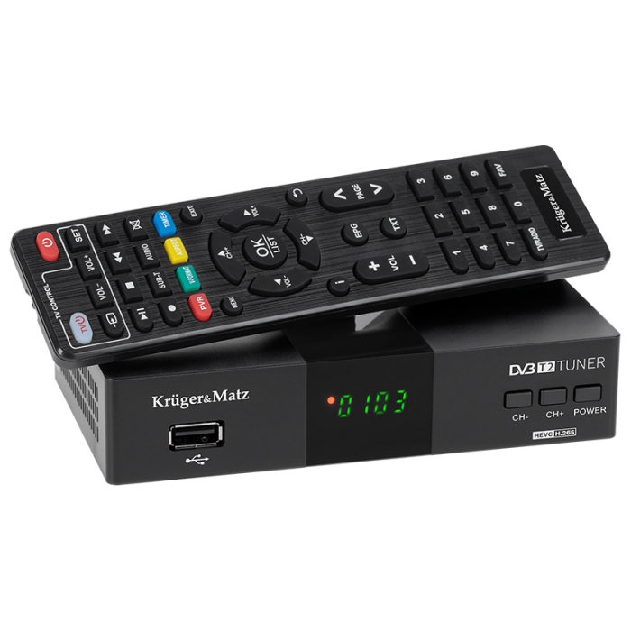 TUNER DVB-T2 H.265 HEVC KRUGER&MATZ [2]