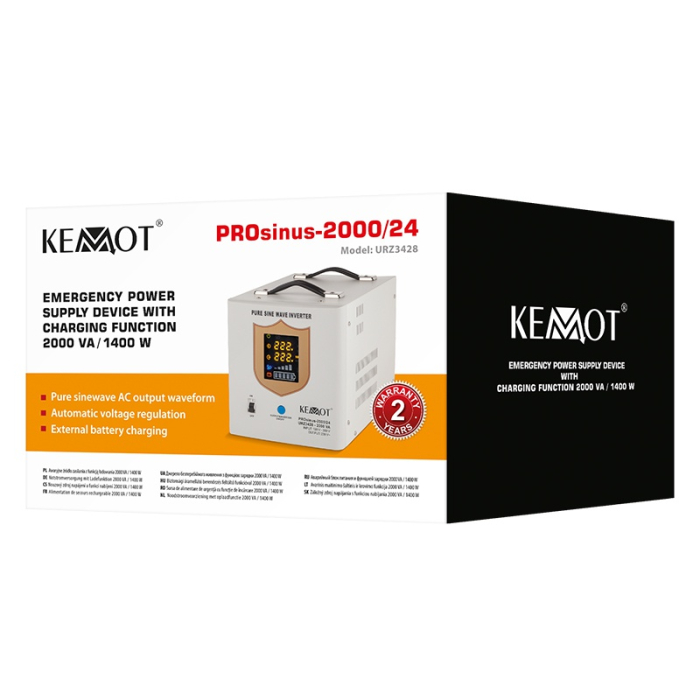 UPS CENTRALE SINUS PUR 2000VA/1400W 24V KEMOT [5]
