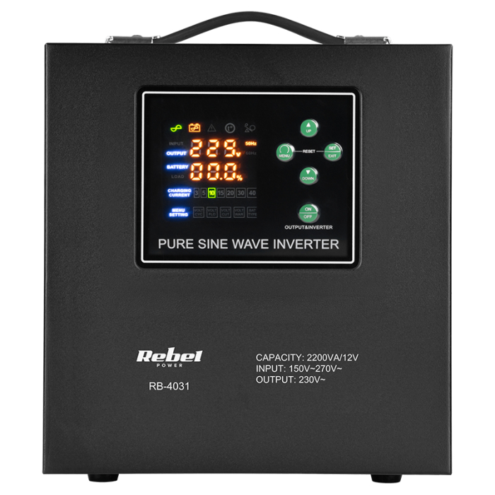 UPS CENTRALE SINUS PUR 2200VA 1600W 12V REBEL [4]