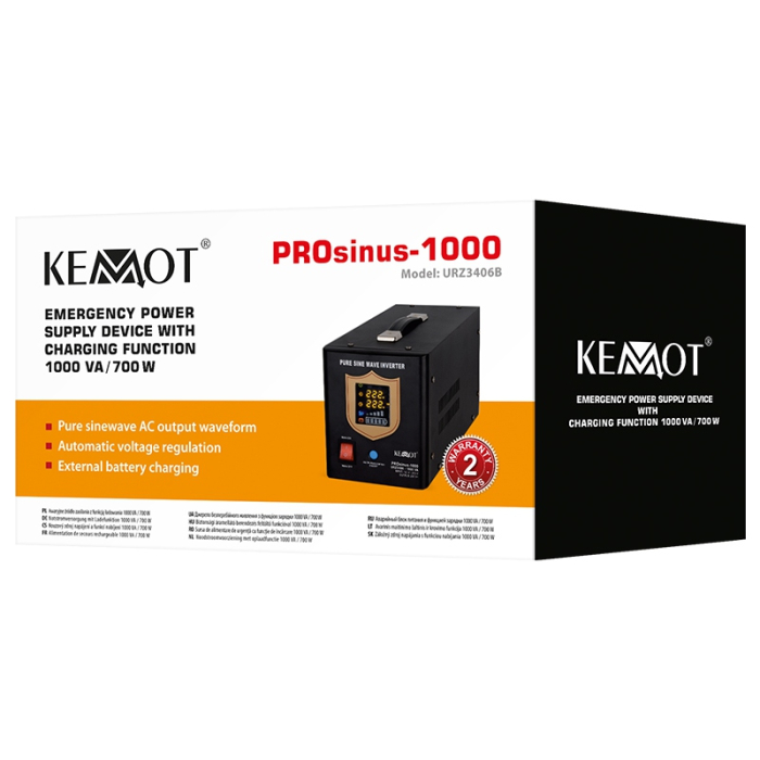 UPS CENTRALE TERMICE SINUS PUR 1000VA/700W 12V KEMOT [6]