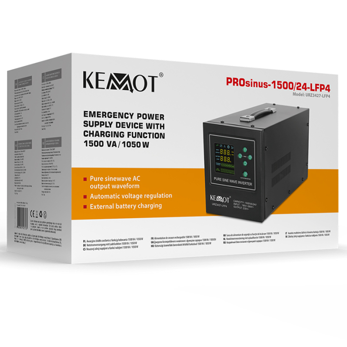 UPS CENTRALE TERMICE SINUS PUR 1500VA/1050W 24V KEMOT [7]