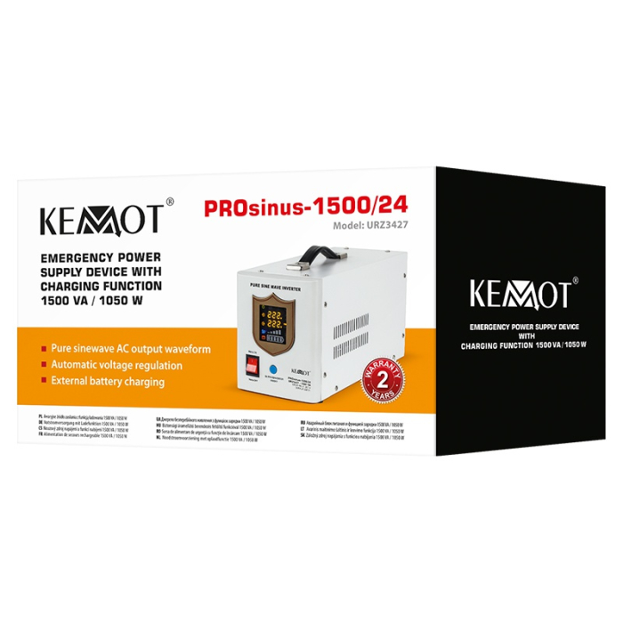 UPS CENTRALE TERMICE SINUS PUR 1500VA/1050W 24V KEMOT [5]
