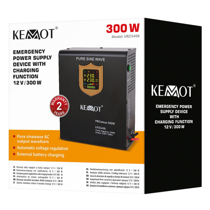 UPS CENTRALE TERMICE SINUS PUR 500VA/300W 12V KEMOT [6]