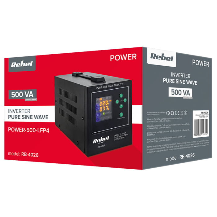 UPS CENTRALE TERMICE SINUS PUR 500VA 300W 12V REBEL [5]
