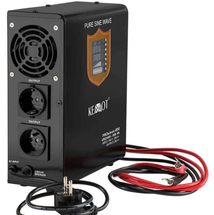 UPS CENTRALE TERMICE SINUS PUR 800VA/500W 12V KEMOT [2]