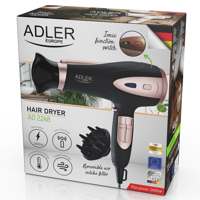 USCATOR PAR IONIZARE 2200W AD 2248 ALB ADLER [12]