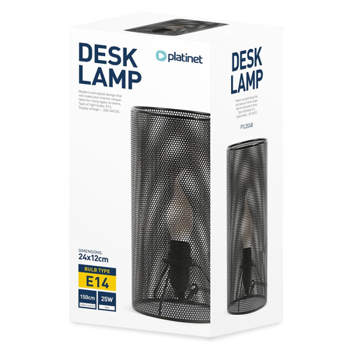 VEIOZA 25 W E14 METAL NEGRU PLATINET [3]