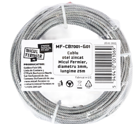 Cablu otel zincat Micul Fermier, diametru 3mm, lungime 25m [1]