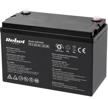 Acumulatori - ACUMULATOR GEL 12V 100AH REBEL