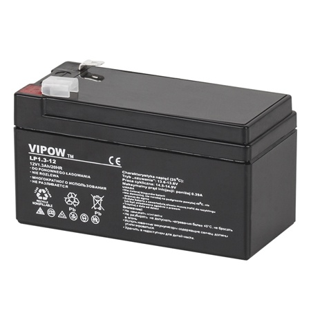 UPS și Acumulatori Centrale - ACUMULATOR STATIONAR AGM VRLA 12V 1.3AH VIPOW