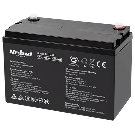 Acumulatori - ACUMULATOR STATIONAR AGM VRLA 12V 100AH REBEL
