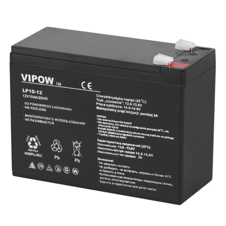 ACUMULATOR STATIONAR AGM VRLA 12V 10AH VIPOW [1]